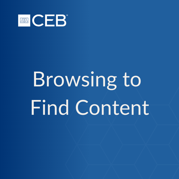CEB OnLaw Pro browsing for content thumbnail tile for video