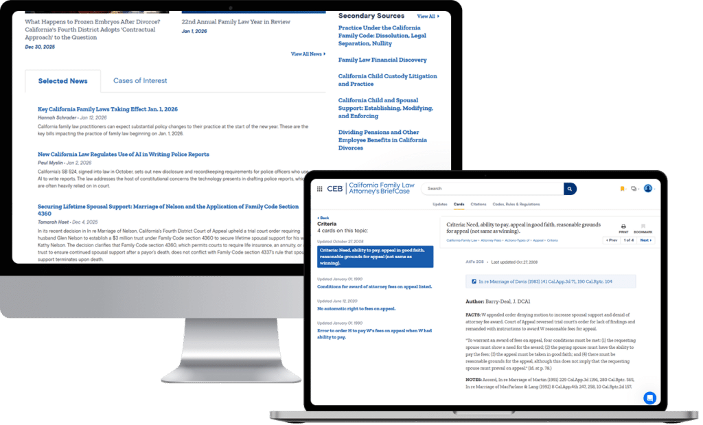 Family Law Hub mock up display on laptop and desktop of homepage and newsfeed content