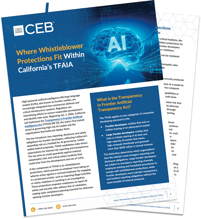 Whitepaper Where Whistleblower Protections Fit Within California’s TFAIA whitepaper