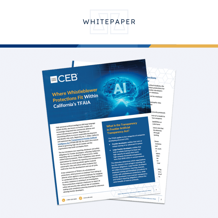 Whitepaper Where Whistleblower Protections Fit Within California’s TFAIA whitepaper