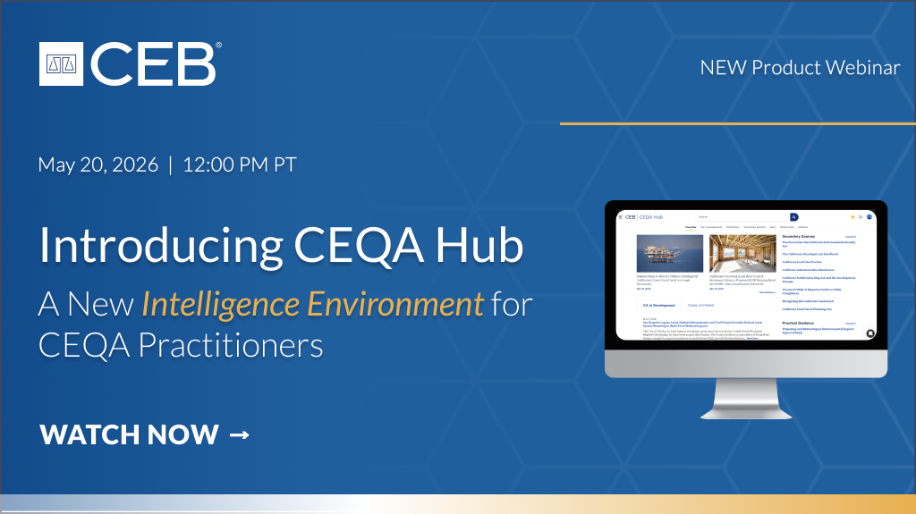 CEQA Hub Product Webinar On-Demand