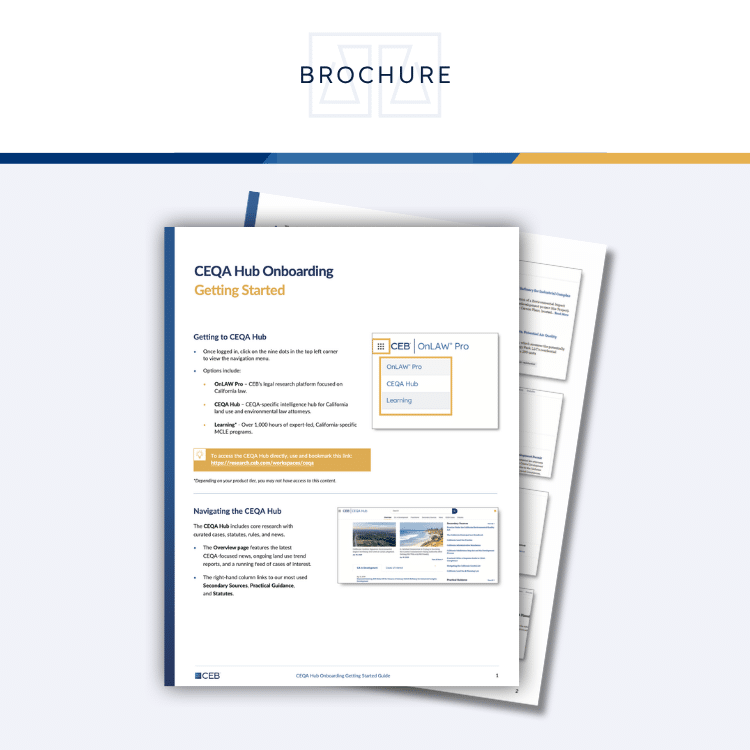 CEQA Hub Onboarding Getting Started