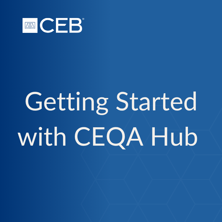 Getting Started with CEQA Hub Video tile