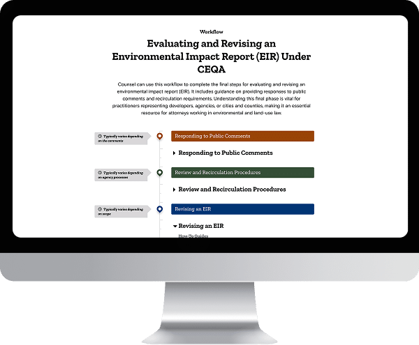 Evaluation EIR CEQA Display Desktop