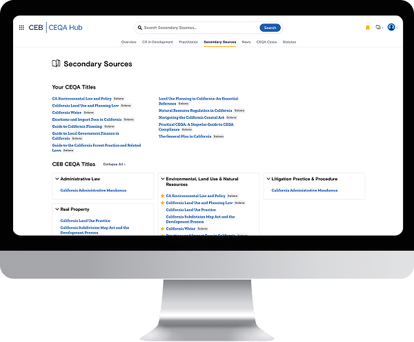 Solano Press CEQA Desktop display with all starred titles